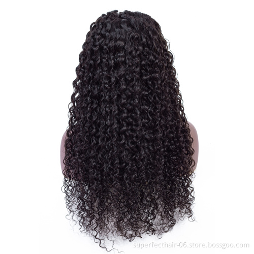 Curly Closure Wigs For Black Women Remy Brazilian Virgin Human Hair Wig With Baby Hair Deep Curly Closure Wigs